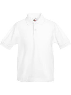 Fruit of the Loom Kids 65/35 Polo Detské piqué polo 16.3417 biele