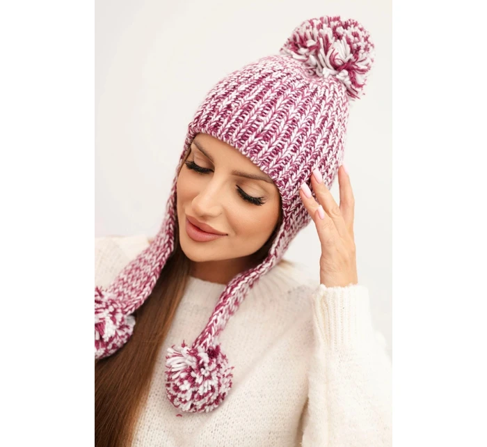 Dámská čepice ušanka Emma K343 fialová