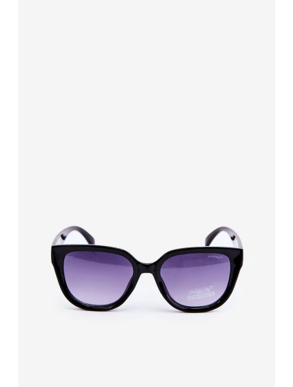 Okulary Przeciwsłoneczne Damskie Ze Złotymi Detalami UV400 Czarne