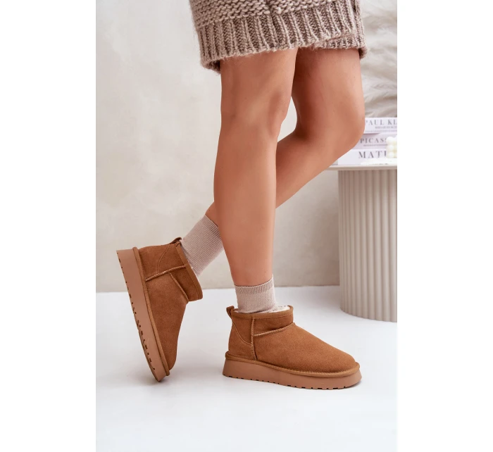 Niskie Zamszowe Śniegowce Skóra Naturalna Vinceza 97950 Camel Niskie Zamszowe Śniegowce Skóra Naturalna Vinceza 97950 Camel