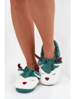 Vánoční dámské pantofle s motivem kožené zelené model 21772577 - Boto