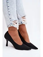 Materiálové Podpatky Lodičky Černé model 22102879 - Boto