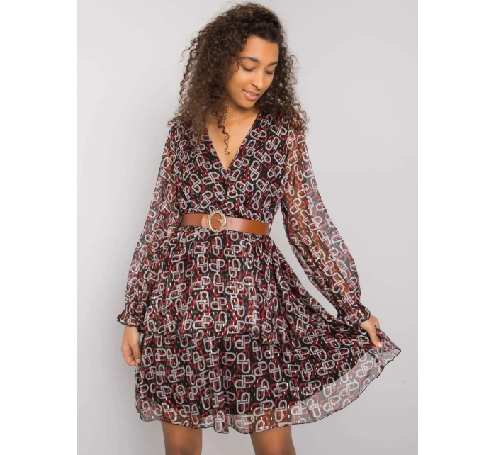 Šaty LC SK 22K 3001.28P čierna a červená Šaty LC SK 22K 3001.28P čierna a červená