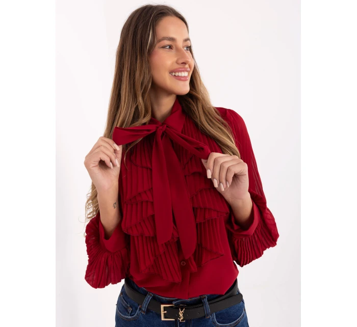 MI KS košeľa A2818.09 bordová