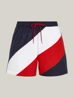 Pánske plavky UM0UM03261 DW5 tm. modrá s prúžkami - Tommy Hilfiger