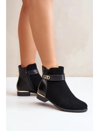 Dámske členkové topánky K-99213 čierne - Step in style