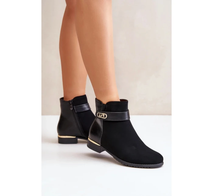 Dámske členkové topánky K-99213 čierne - Step in style