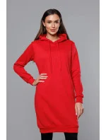 Dlouhá červená tepláková mikina model 17793359 - J.STYLE Dlouhá červená tepláková mikina model 17793359 - J.STYLE