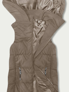 Béžová dámská vesta s kapucí model 18919183 - S'WEST