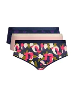Dámské bavlněné kalhotky 3 ks DIM LES POCKETS COTTON BOXER 3x - DIM - červená Dámské bavlněné kalhotky 3 ks DIM LES POCKETS COTTON BOXER 3x - DIM - červená