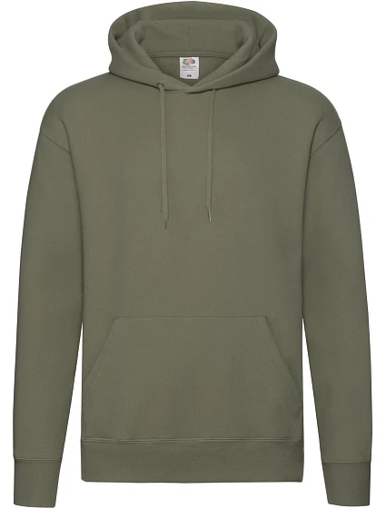 Fruit of the Loom Premium Hooded Sweat Pánska mikina s kapucňou 16.2152 classic olive Fruit of the Loom Premium Hooded Sweat Pánska mikina s kapucňou 16.2152 classic olive