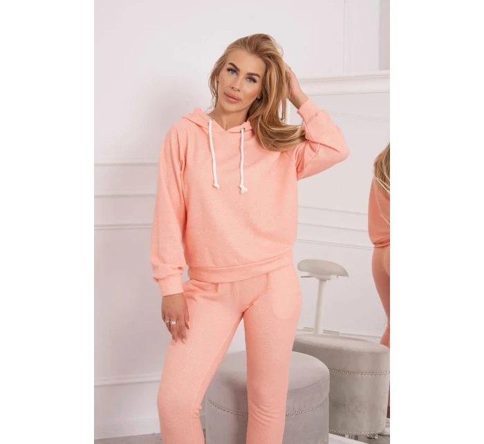 Súprava mikiny s kapucňou marhuľová