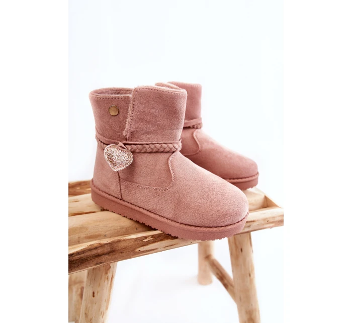 Dziecięce Botki Śniegowce Różowe May
