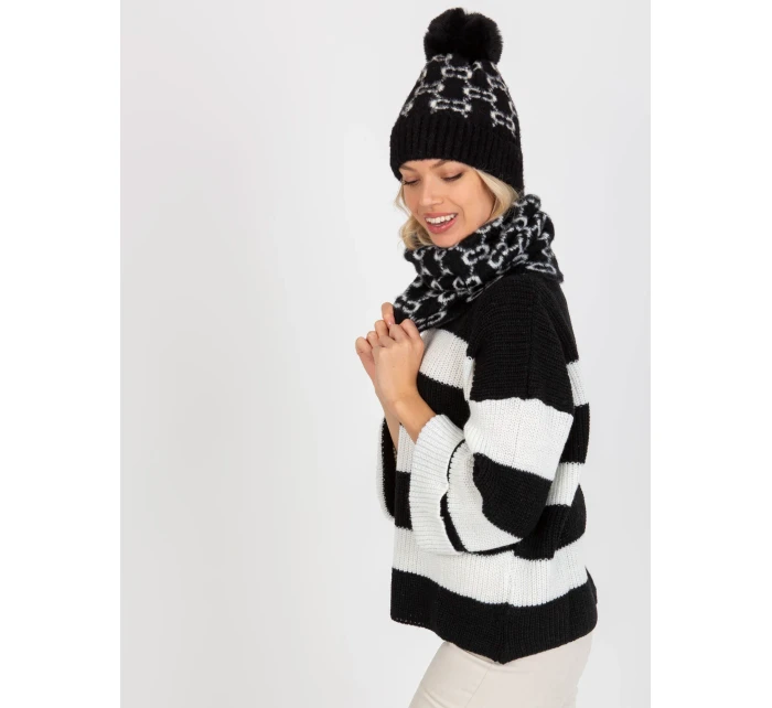 Tunelový šál AT KM CM 333 biela a čierna