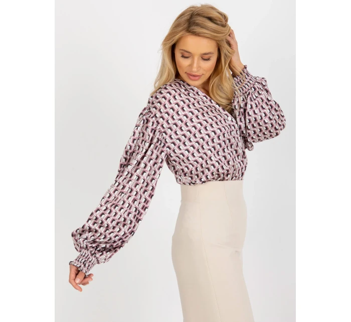 Dámska košeľa LK KS 509017 1.97 biela a ružová - FPrice Dámska košeľa LK KS 509017 1.97 biela a ružová - FPrice