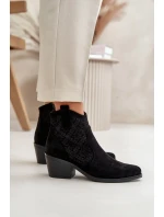 Acorn členkové topánky Kovbojské topánky na zips Eco Suede Black S.Barski