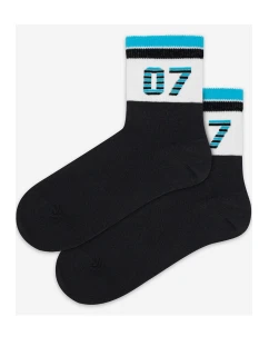 CHLAPČENSKÉ VZOROVANÉ PONOŽKY 2-6 ROKOV ČIERNE 21-23