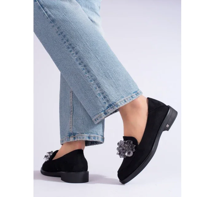 Jedinečné polobotky dámské černé bez podpatku Jedinečné polobotky dámské černé bez podpatku