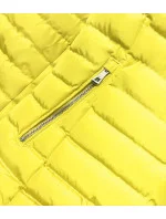 Przejściowa pikowana kurtka damska żółta (23063-3)