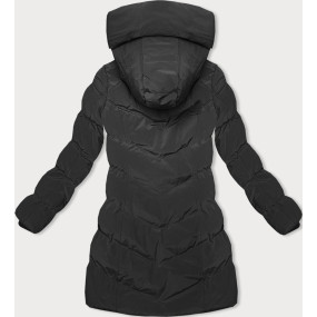 Čierna zimná bunda s kapucňou (2M-023)