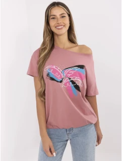 T shirt CLM TS model 21121840 ciemny różowy - FPrice