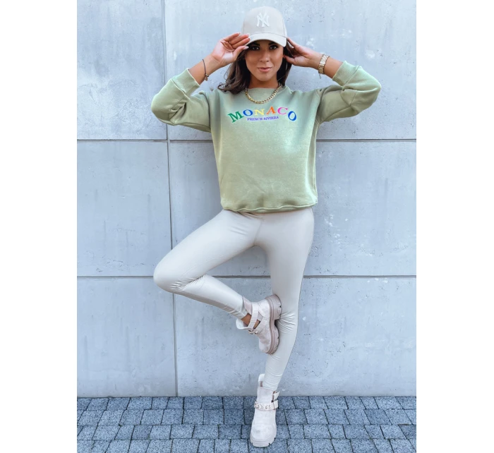 Dámská oversize mikina tmavě zelená Dstreet model 21971146 - FashionStreet