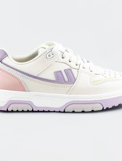 Bielo-fialové dámske športové topánky (AD-555)