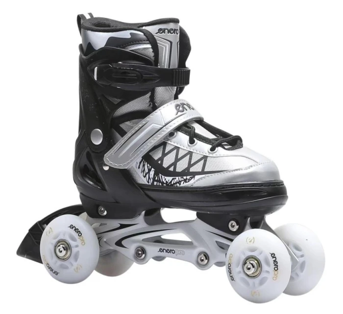 INLINE KORČULE-KORČULE NA KOLIESKOVÉ KORČULE 4V1 ENERO PRO LED 38-41 ŠEDÁ