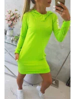 Biele zelené neónové šaty