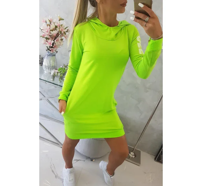 Biele zelené neónové šaty