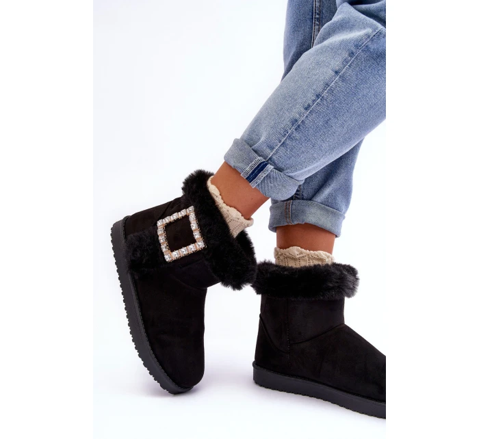 Śniegowce Ocieplane Z Klamrą Czarne Dulca Śniegowce Ocieplane Z Klamrą Czarne Dulca