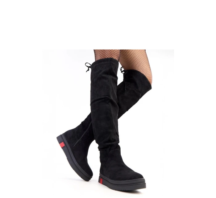 Dámske vysoké čižmy DH240102 Black - YOLERA