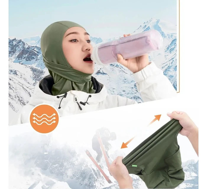 Qunature lyžiarska bunda 13230023015 bike motorbike balaclava veľkosť L - zelená