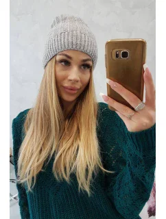 Fleecová čepice Anna model 18750157 světle šedá - K-Fashion