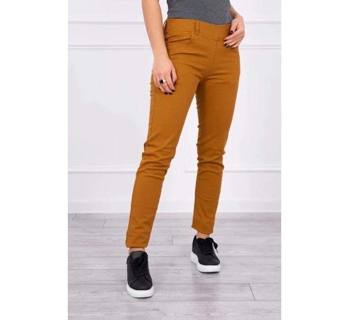 Džínové kalhoty hořčicové barvy Džínové kalhoty hořčicové barvy