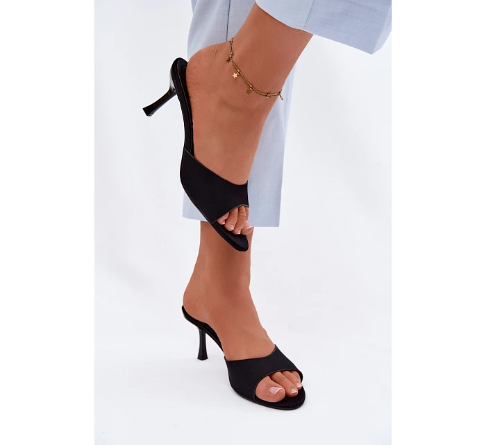 Dámské Nazouváky na Podpatku Černé model 22111328 - Boto