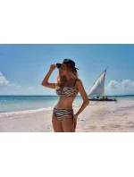 Dvojdielne trblietavé plavky V-11160 black and cream - Axami Dvojdielne trblietavé plavky V-11160 black and cream - Axami