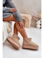 Dámské sněhové boty na platformě Světle béžová model 21808572 - Inello Dámské sněhové boty na platformě Světle béžová model 21808572 - Inello