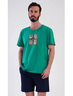 Pánské pyžamo šortky Méďa Happy Pánské pyžamo šortky Méďa Happy