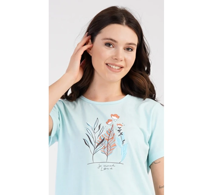 Dámské domácí šaty s krátkým rukávem Garden