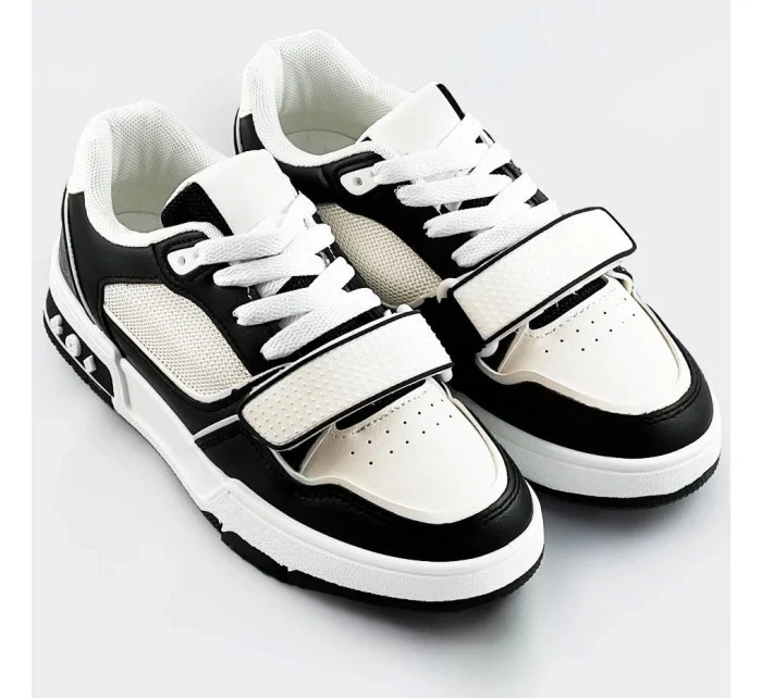 Čierno-biele dámske dvojfarebné tenisky "adidasky" (AD-585)