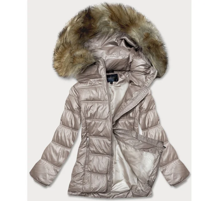 Dámska prechodná prešívaná bunda v ťavej farbe (H-205-1) Dámska prechodná prešívaná bunda v ťavej farbe (H-205-1)