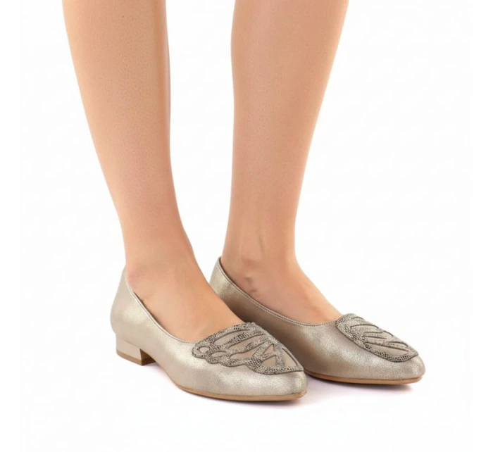 Dámske zlaté poltopánky M.Daszyński SA201A-2 Dámske zlaté poltopánky M.Daszyński SA201A-2