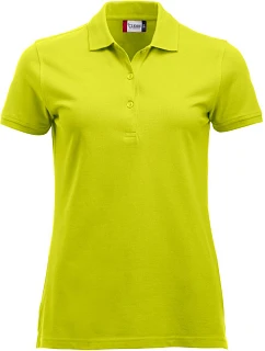 Clique Classic Marion S/S Dámske polo tričko z hrubej bavlny 67.8246 visibility green