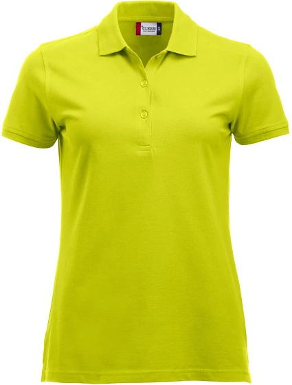 Clique Classic Marion S/S Dámske polo tričko z hrubej bavlny 67.8246 visibility green