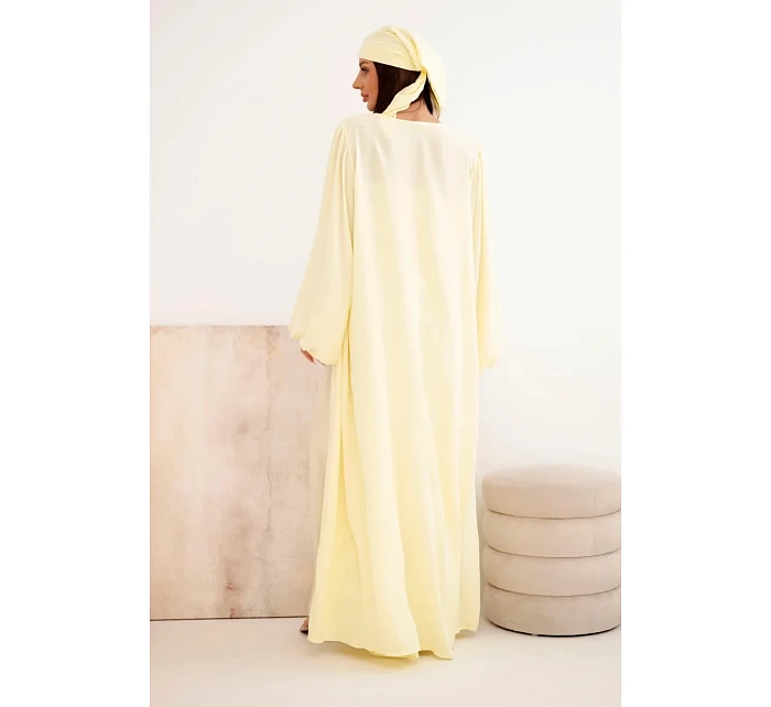 Dámsky viskózový 4-dielny set v žltej farbe v boho štýle Dámsky viskózový 4-dielny set v žltej farbe v boho štýle