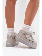 Nízké sněhule na platformě s  světle šedé model 21714124 - D.Franklin