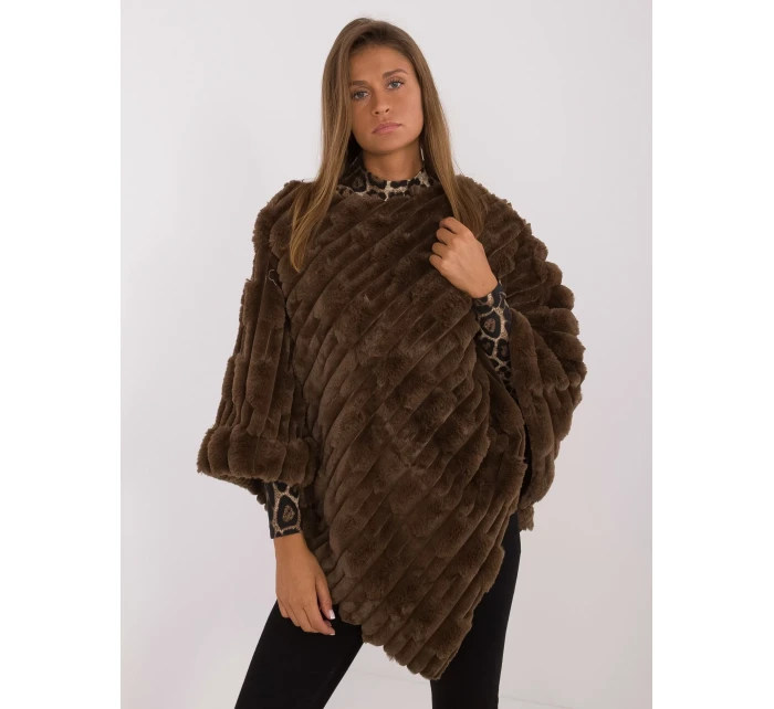 Pončo AT PN 2347.88 tmavohnedé