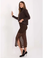 Spódnica MI SD model 21480394 brązowy - FPrice Spódnica MI SD model 21480394 brązowy - FPrice