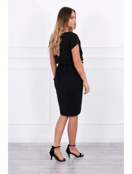 Dámské úpletové šaty model 22342265 černé - Kesi Dámské úpletové šaty model 22342265 černé - Kesi